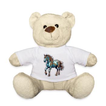 Pony / Horse / Animal / Riding / Mane - Teddy Bear - white - Front
