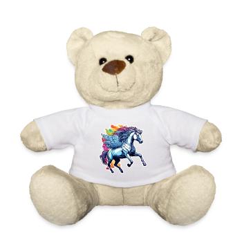 Pegasus / Wings /Greek / Fantasy - Teddy Bear - white - Front
