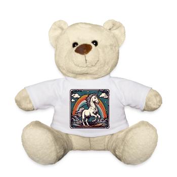 Unicorn / Mythical Creatures / Fairy Tale / Magic / Glitter - Teddy Bear - white - Front
