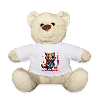 Cat / Kitten / Paw / Kitty / Pet / Animal - Teddy Bear - white - Front