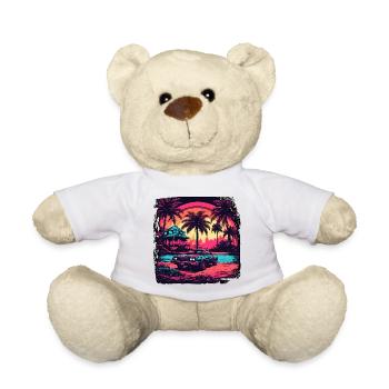 Strand / Insel / Urlaub / Sommer / Sonne / Meer - Teddy - Weiß - Vorne