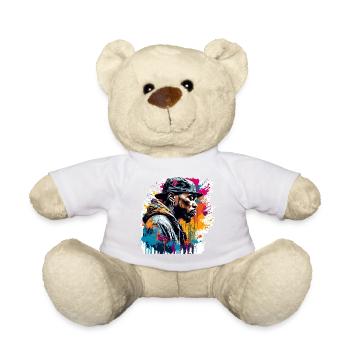 Rapper / Hip Hop / Song / Cool / Rhymes / Beat - Teddy Bear - white - Front