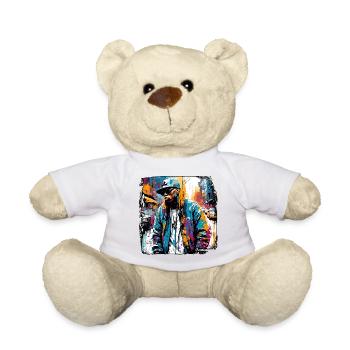 Rapper / Hip Hop / Song / Cool / Rhymes / Beat - Teddy Bear - white - Front
