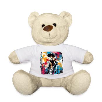 Rapper / Hip Hop / Song / Cool / Rhymes / Beat - Teddy Bear - white - Front