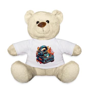 Headphones / Audio / Music / Sound / Cool - Teddy Bear - white - Front
