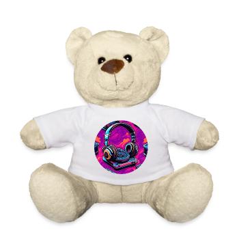 Headphones / Audio / Music / Sound / Cool - Teddy Bear - white - Front