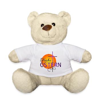 Happy Easter - Teddy Bear - white - Front