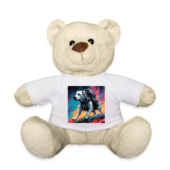 Astronaute / Espace / Vaisseau spatial / Chien - Nounours - blanc - Devant