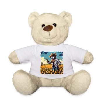 Épouvantail / Ouvrier de la moisson / Champ de maïs / Champ - Nounours - blanc - Devant