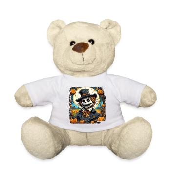 Épouvantail / Ouvrier de la moisson / Champ de maïs / Champ - Nounours - blanc - Devant