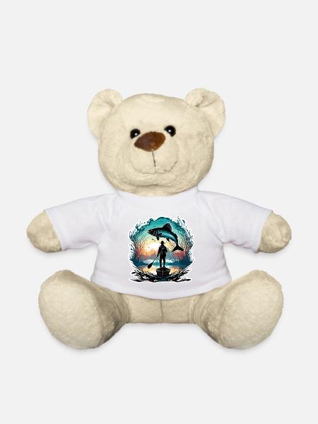 Pêcheur Siluette / Pêche / Poissons / Lac / Sport - Nounours - blanc