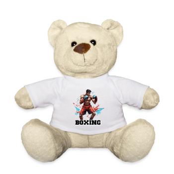 Boxer / Sports / Fight / Arena / Boxing Ring / Fists - Teddy Bear - white - Front