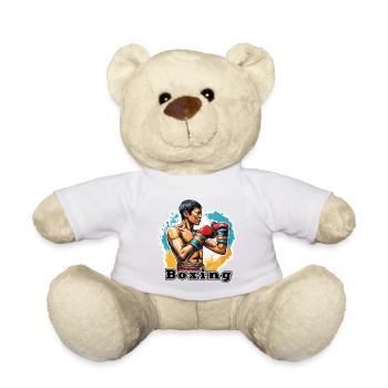 Boxer / Sports / Fight / Arena / Boxing Ring / Fists - Teddy Bear - white - Front