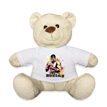 Boxer / Sports / Fight / Arena / Boxing Ring / Fists - Teddy Bear - white - Front
