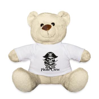 Pirat / Ahoi / Anker / Kapitän / Totenkopf / Rum - Teddy - Weiß - Vorne