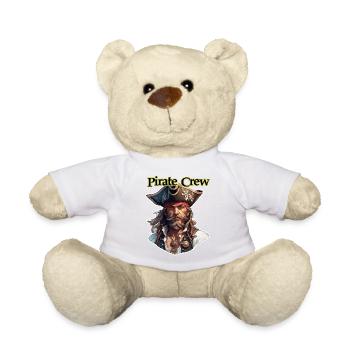 Pirat / Ahoi / Anker / Kapitän / Totenkopf / Rum - Teddy - Weiß - Vorne
