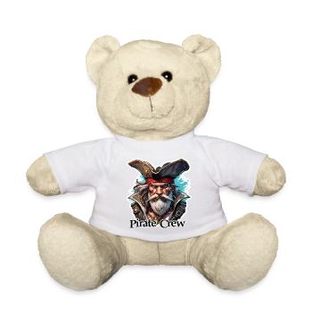Pirat / Ahoi / Anker / Kapitän / Totenkopf / Rum - Teddy - Weiß - Vorne