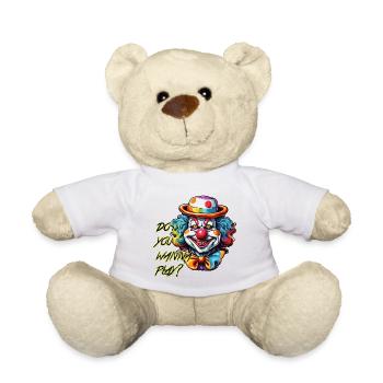 Clown / Cirque / Carnaval / Carnaval / Ludique - Nounours - blanc - Devant