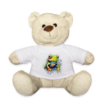 Colorful frog - Teddy Bear - white - Front