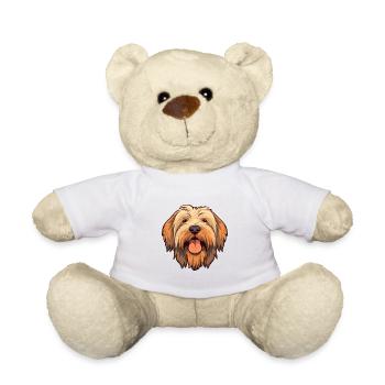 Briard chien race aquarelle dessin animé Kawaii Clipart - Nounours - blanc - Devant