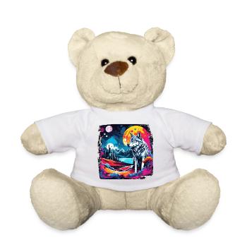 Wolf / Rudel / Wald / Wild / Tierwelt / heulen - Teddy - Weiß - Vorne