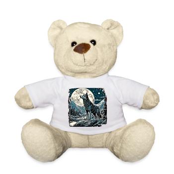 Wolf / Rudel / Wald / Wild / Tierwelt / heulen - Teddy - Weiß - Vorne