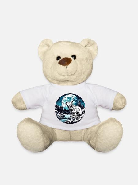 Wolf / Rudel / Wald / Wild / Tierwelt / heulen - Teddy - Weiß