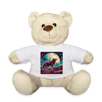 Wolf / Rudel / Wald / Wild / Tierwelt / heulen - Teddy - Weiß - Vorne