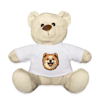 Keeshonden Hunderasse Aquarell Karikatur Kawaii Cli - Teddy - Weiß - Vorne