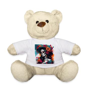 La Catrina/ Tattoo / Mexique / Crâne / Crâne - Nounours - blanc - Devant