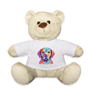 Labrador Hund Rasse Aquarell Karikatur Kawaii Farbe - Teddy - Weiß - Vorne