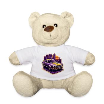 Car / Vehicle / Passenger Car / Mobile / Old Timer / Driving - Teddy Bear - white - Front