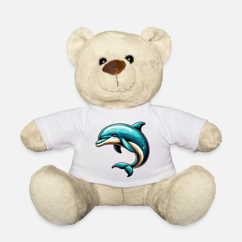 Dolphin - Teddy Bear - white