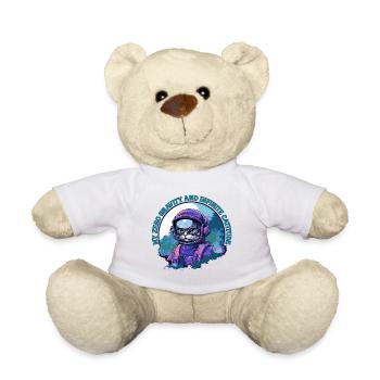 Selbstbewusste bengalische Astronautenkatze - Teddy - Weiß - Vorne