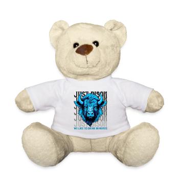 Only bison we like to drink in herds, humorous - Teddy Bear - white - Front