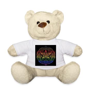 Queer magic: Celebrating diversity with LGBTQ Pentag - Teddy Bear - white - Front