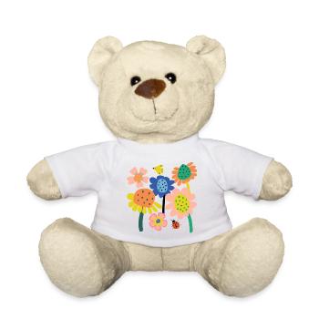 Bunter Blumen Garten - Teddy - Weiß - Vorne