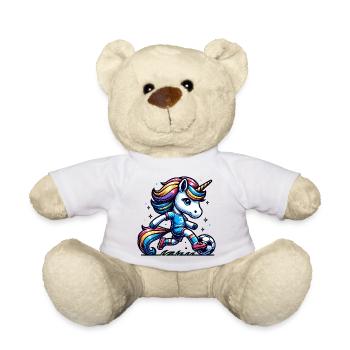 Fussballer Unicorn Fans Soccer Einhörner Einhorn - Teddy - Weiß - Vorne