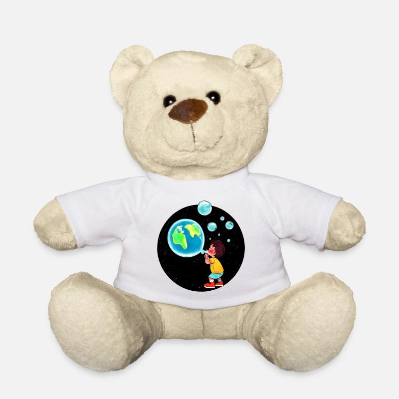 Planet Erde - Teddy - Weiß