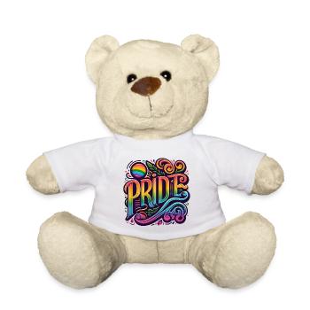 Celebrate Love and Diversity with Pride, LGBTQ+ - Teddy Bear - white - Front