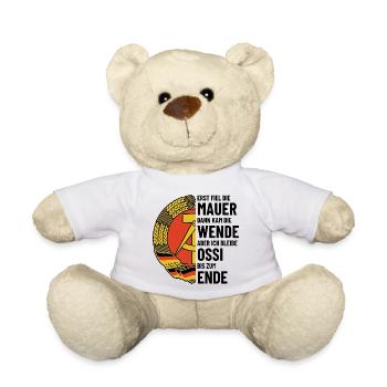 Ossi bis zum Ende - DDR Spruch - Teddy - Weiß - Vorne
