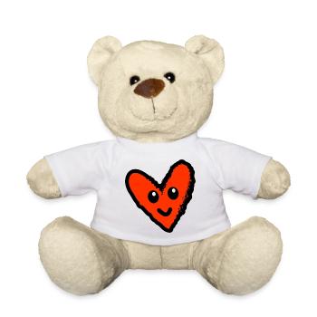HERZ. VIELEN DANK. GELIEBTE. MEISTER. DANKE HERRIN. - Teddy - Weiß - Vorne