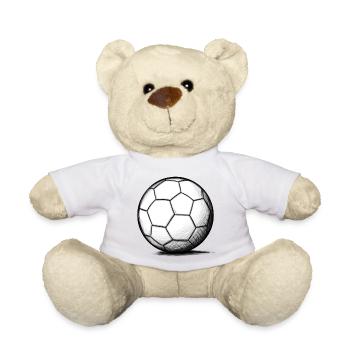 Nur ein Fußball (Illustration) - Teddy - Weiß - Vorne