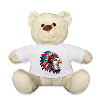 Indianer Adler Amerikanische Rothaut - Teddy - Weiß - Vorne