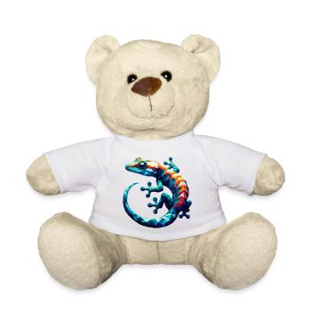 Polygonaler Gecko - Teddy - Weiß - Vorne