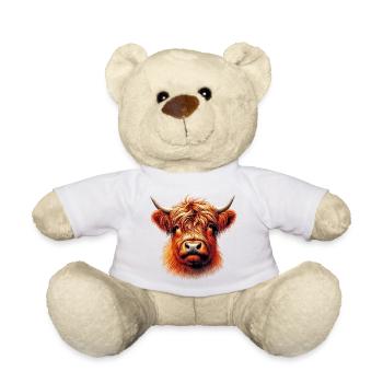 Schottische Hochlandkuh - Teddy - Weiß - Vorne