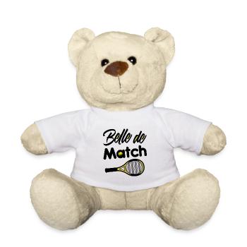 BELLE DE MATCH ! (tennis) - Nounours - blanc - Devant