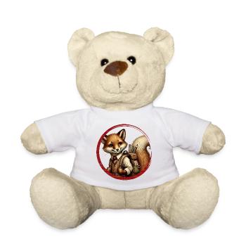 Starting school in style: Fuchs for school beginners - Teddy Bear - white - Front
