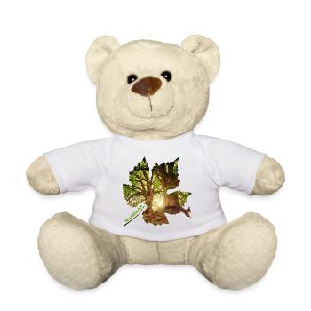 wald 25 im blatt mit eichhörnchen - Teddy - Weiß - Vorne