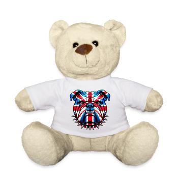 English Bulldog Dog - Teddy Bear - white - Front